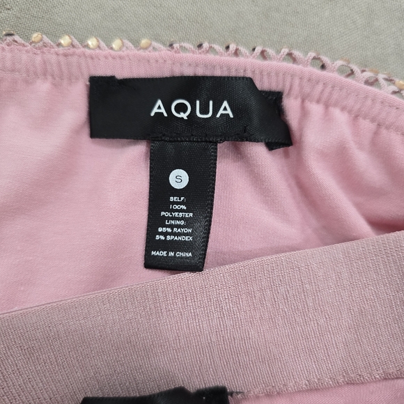 Aqua Co Ord Set Crystal Embellished Mesh Midi Skirt And Top Size Small - Picture 5 of 16